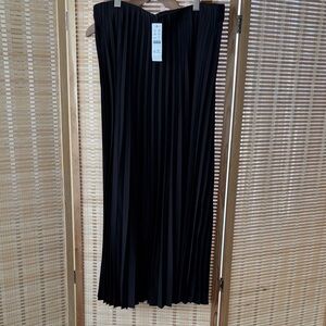 J. Crew Black Maxi Pleated Skirt